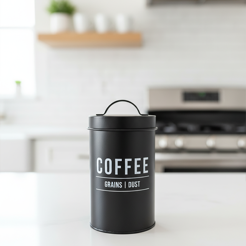 Pote para Café Minimalista - Preto