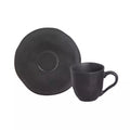 Conjunto com 6 Xícaras de Café com Pires Bio Preto Matte