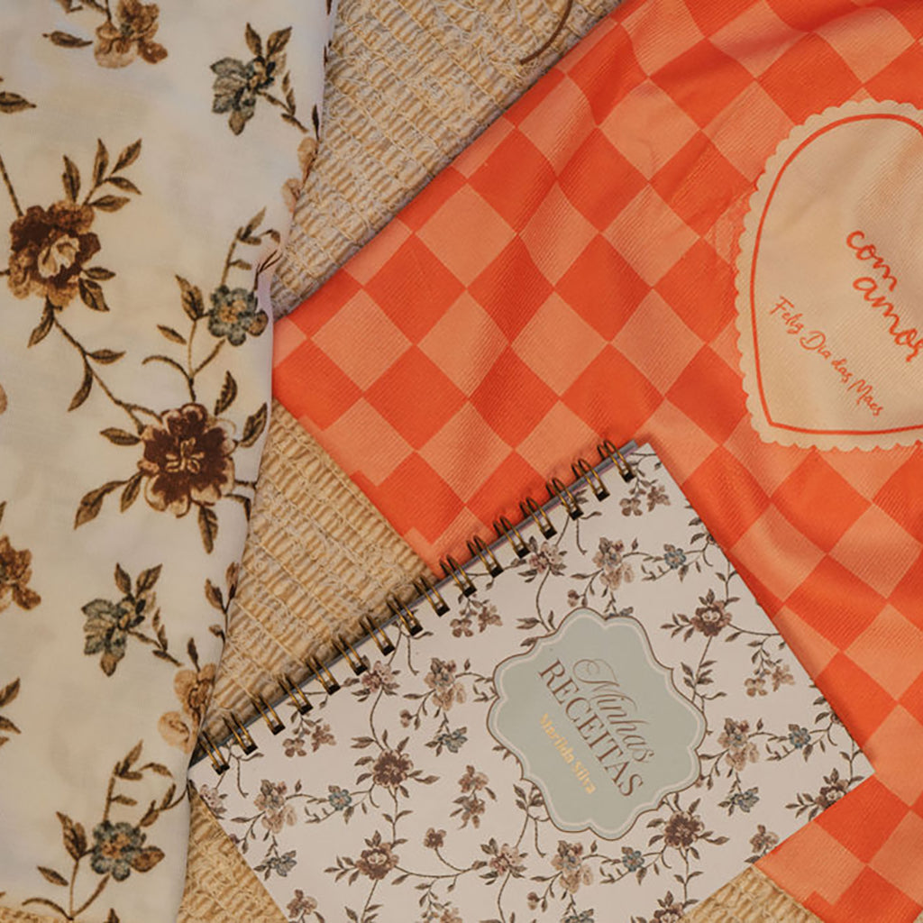 Caderno de Receitas Personalizado - Floral Vintage