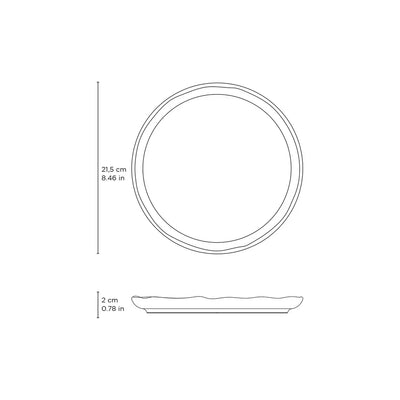 Conjunto com 6 Pratos de Sobremesa Bio Pistache