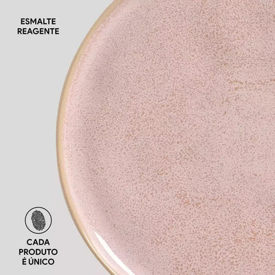 Conjunto com 6 Pratos Raso Bio Litchi