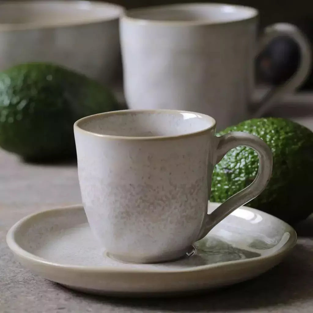 Conjunto com 6 Xícaras de Café com Pires Bio Latte