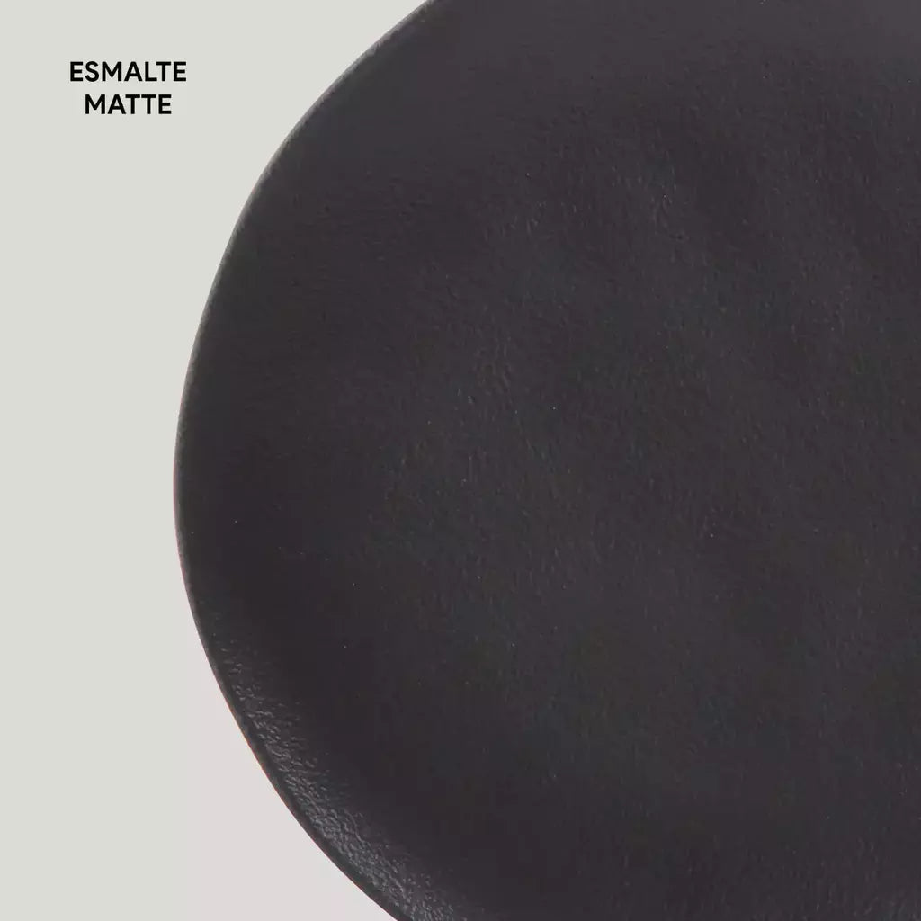 Conjunto com 6 Pratos Raso Orgânico Preto Matte