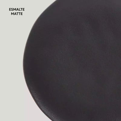 Conjunto com 6 Pratos Raso Orgânico Preto Matte