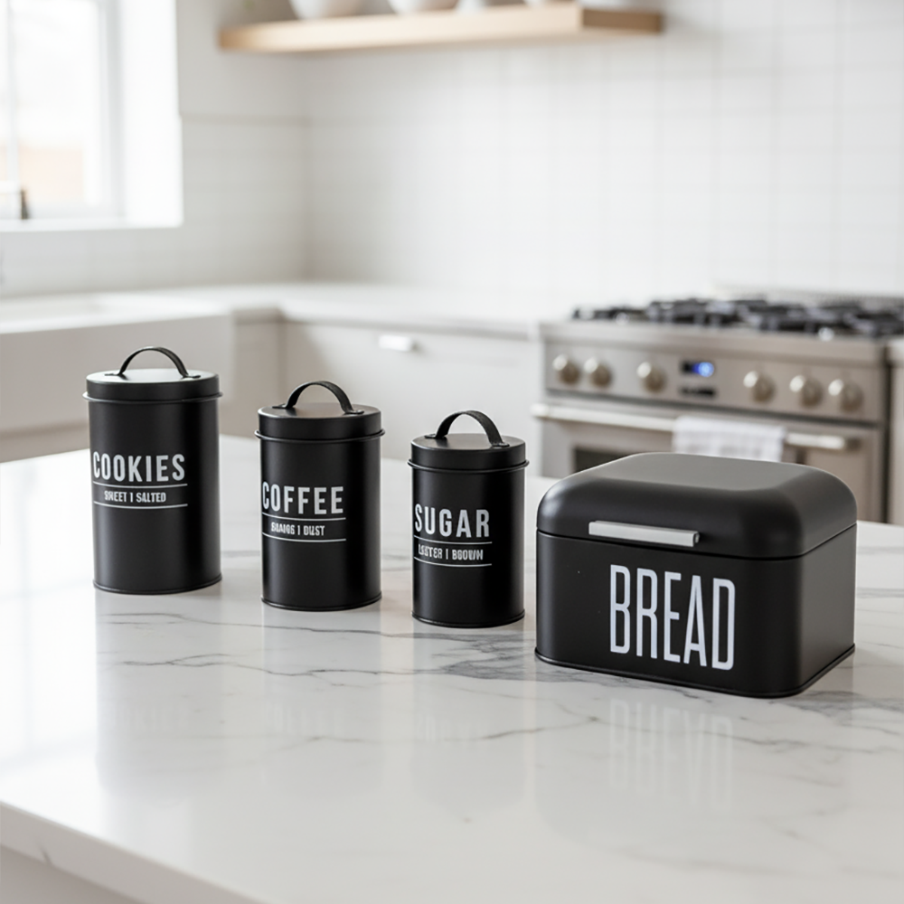 Pote para Café Minimalista - Preto