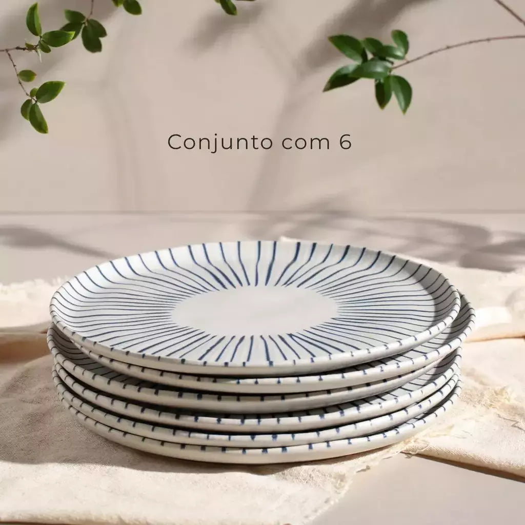 Conjunto com 6 Pratos Raso Bio Elemento