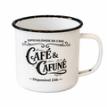 Caneca Esmaltada Retrô Café & Cafuné 350ml