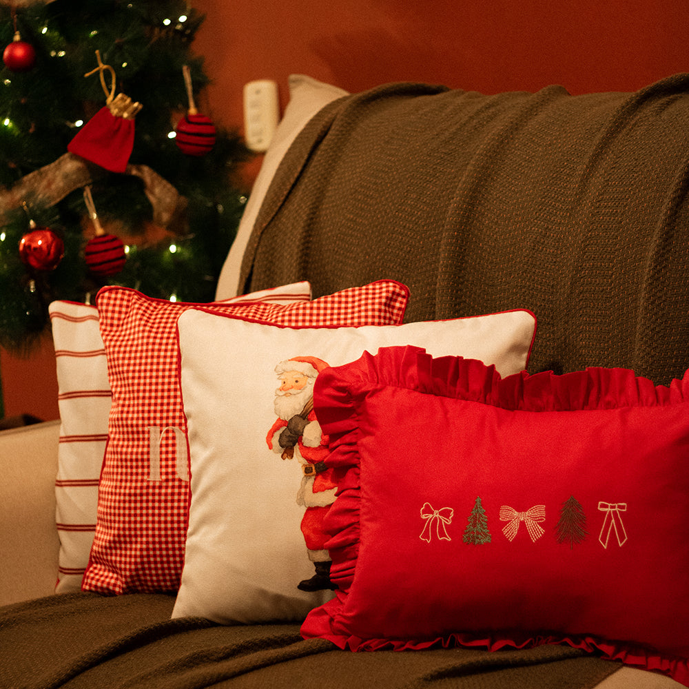 Kit 4 Capas de Almofadas Natal Tradicional - Vermelho