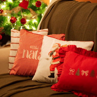 Kit 4 Capas de Almofadas Natal Tradicional - Vermelho