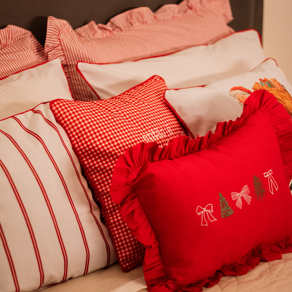 Kit 4 Capas de Almofadas Natal Tradicional - Vermelho