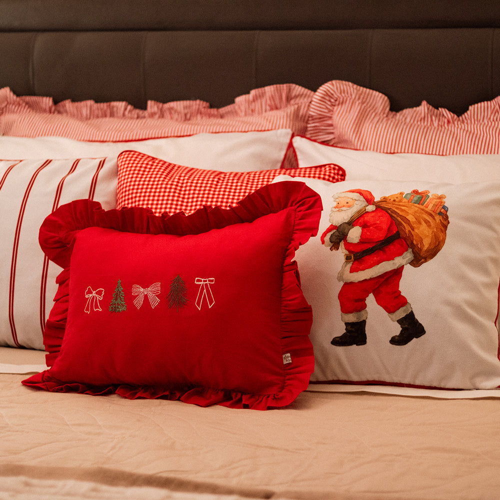 Kit 4 Capas de Almofadas Natal Tradicional - Vermelho