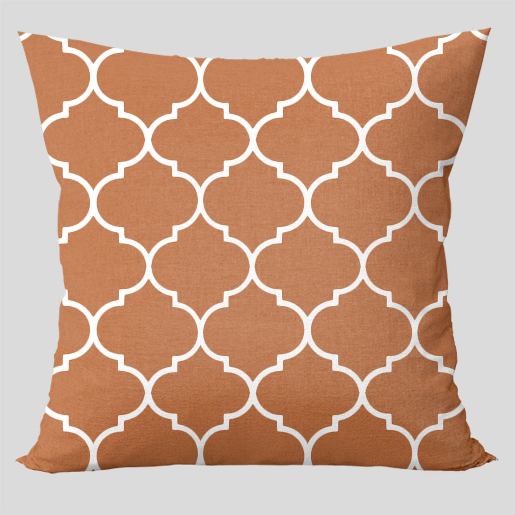 Kit 5 capas de almofadas folhagem terracota