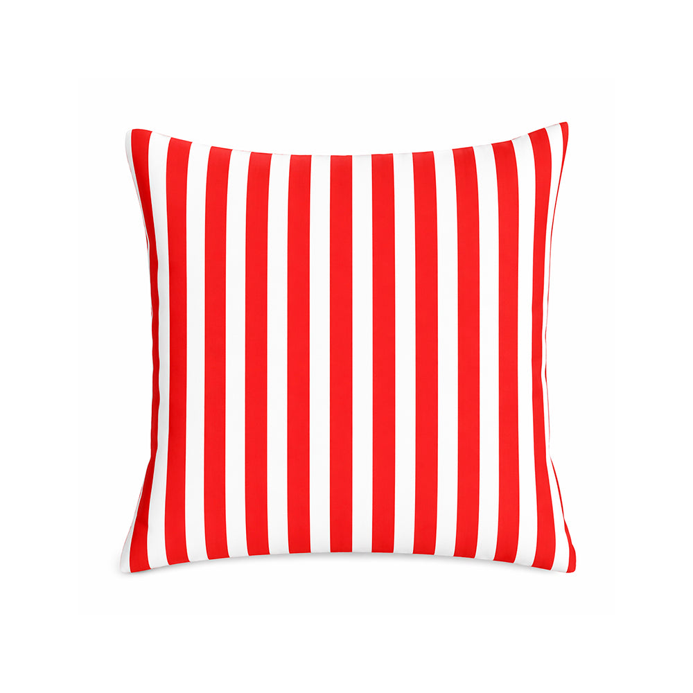 Almofada Decorativa Veludo Listras Vermelho