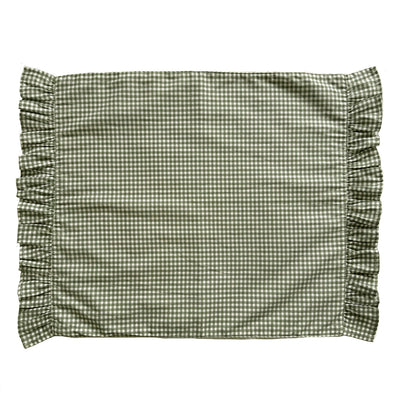 Lugar americano babado xadrez vichy - verde
