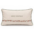 Almofada Baguete Natal Merry Christmas Bordada – 50x30 cm