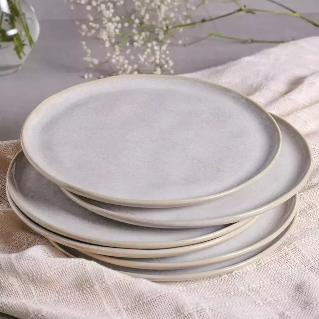 Conjunto com 6 Pratos Raso Bio Latte