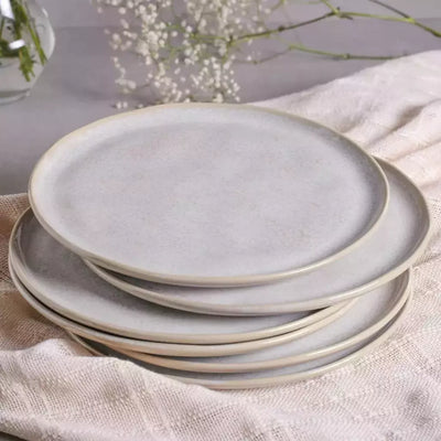 Conjunto com 6 Pratos Raso Bio Latte