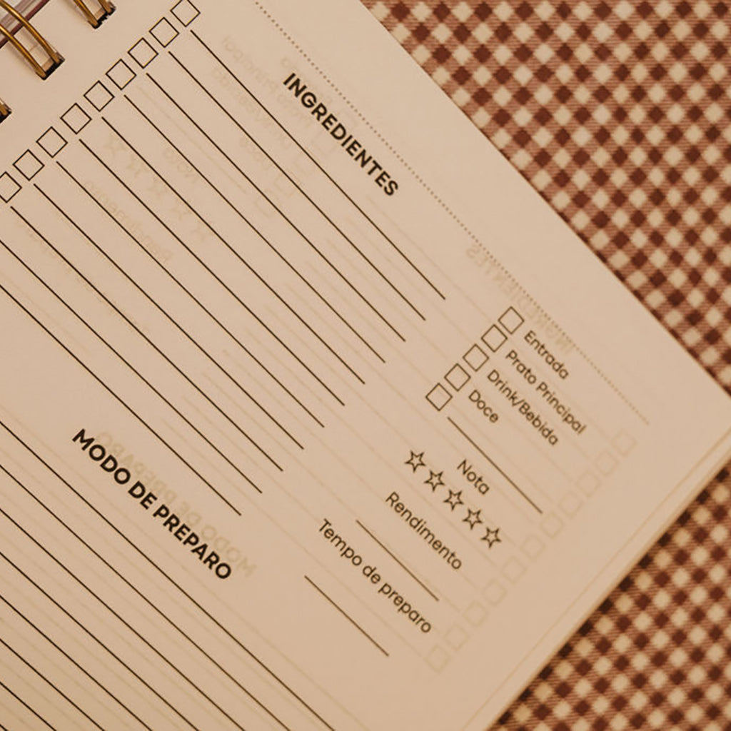 Kit Receitas da Mamãe – Toalha Floral + Caderno Personalizado