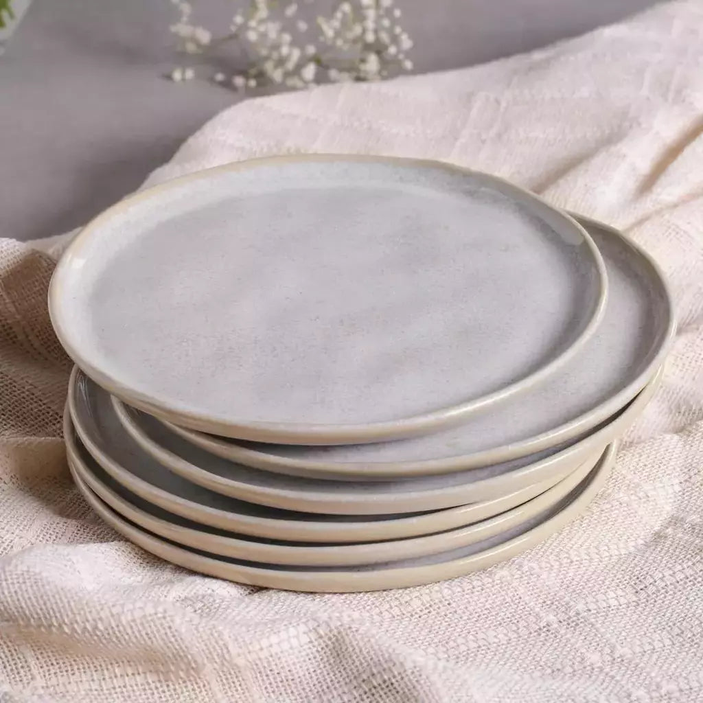 Conjunto com 6 Pratos de Sobremesa Bio Latte