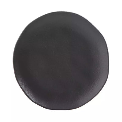 Conjunto com 6 Pratos de Sobremesa Orgânico Preto Matte