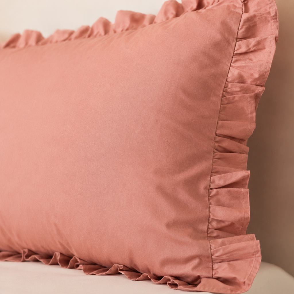 Fronha com Babado Rose 50x70cm 100% Algodão Farmhouse - UNIDADE