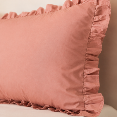 Fronha com Babado Rose 50x70cm 100% Algodão Farmhouse - UNIDADE