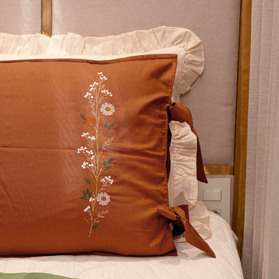 Fronha Off White com Babado Farmhouse 100% Algodão 50x70 cm - UNIDADE