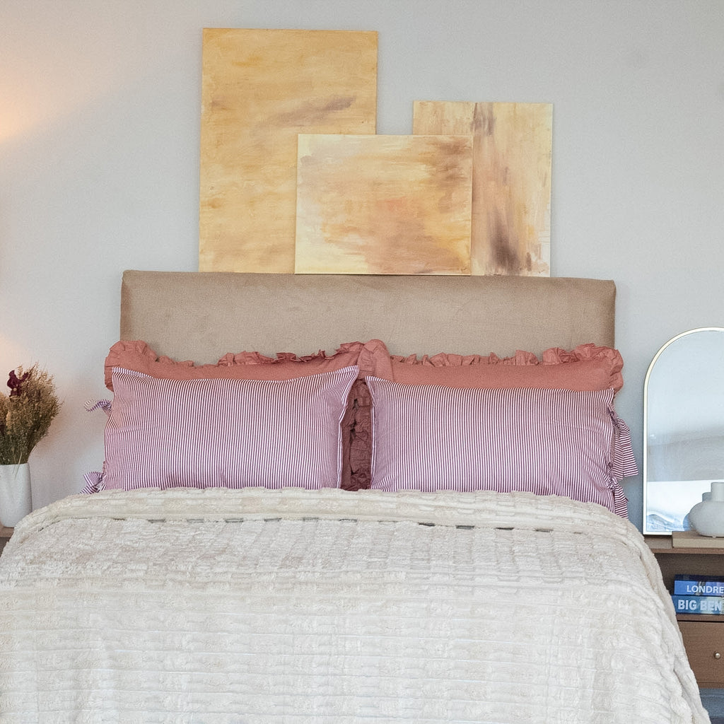 Fronha com Babado Rose 50x70cm 100% Algodão Farmhouse - UNIDADE