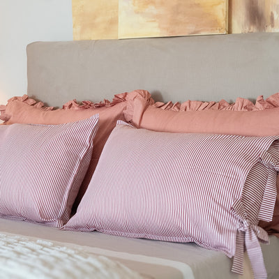 Fronha com Babado Rose 50x70cm 100% Algodão Farmhouse - UNIDADE