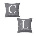 Kit 2 capas de almofadas personalizadas com inicial e nome