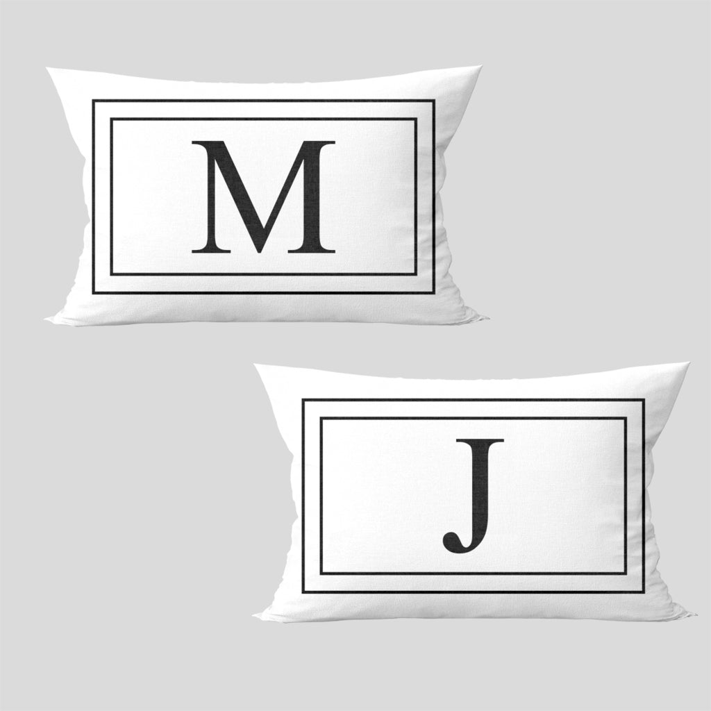 Kit 2 capas baguetes estampa margem dupla com iniciais casal