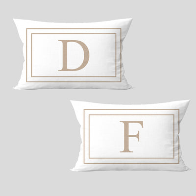 Kit 2 capas baguetes estampa margem dupla com iniciais casal