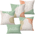 Kit 5 capas de almofadas folhagem verde
