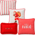 Kit 4 Capas de Almofadas Natal Tradicional - Vermelho